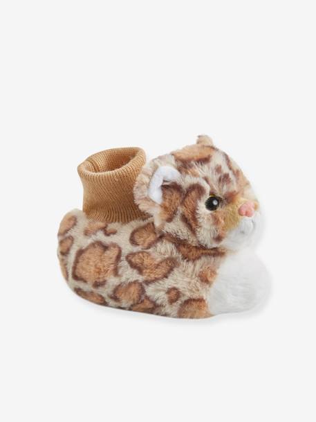 Zapatillas de casa para bebé niño estilo peluche BEIGE MEDIO ESTAMPADO 