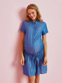 Vestidos y faldas-Vestido camisero para embarazo