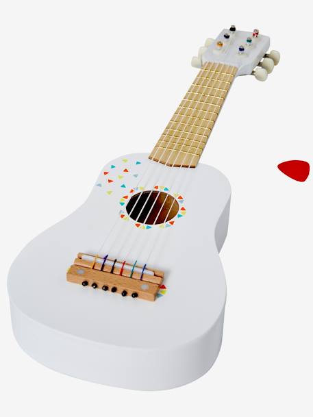 Guitarra de madera FSC® beige+blanco 