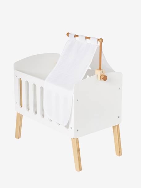 Dosel para cuna de muñeca blanco 