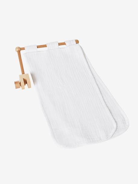 Dosel para cuna de muñeca blanco 