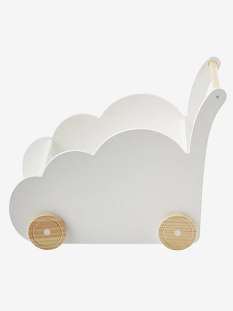 Caja carrito Nube Blanco claro liso con motivos 