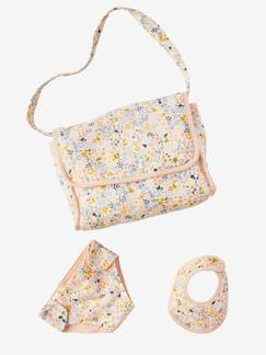 Juguetes-Muñecas y muñecos-Muñecos y accesorios-Bolso cambiador para muñeca premium + pañal + babero