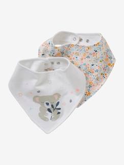 Ecorresponsables-Puericultura-Pack de 2 baberos bandana