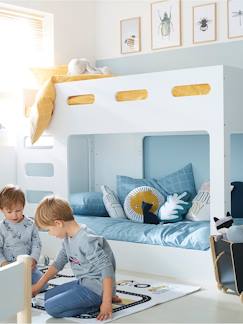 Cama con dosel infantil Línea Romance blanco claro bicolor/multicolo -  Vertbaudet