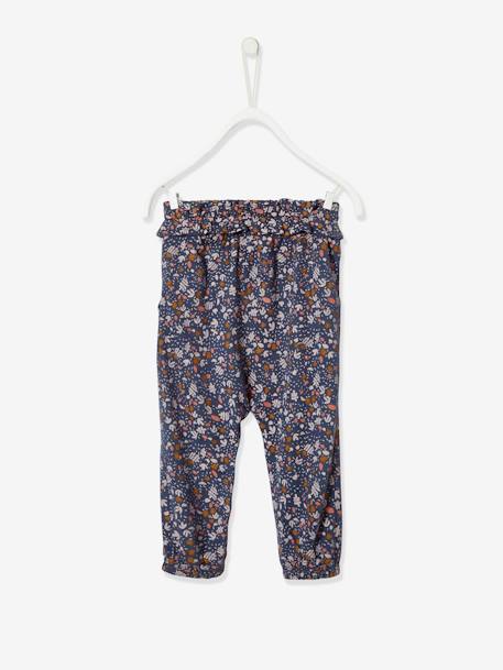 Pantalón estampado con cintura elástica para bebé AZUL OSCURO ESTAMPADO 