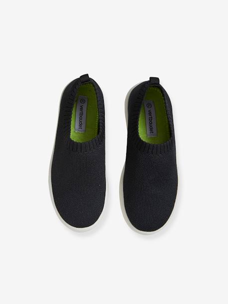 Zapatillas slip-on ecológicas, para niña NEGRO OSCURO LISO 