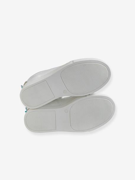 Zapatillas piña de piel para niña BLANCO CLARO LISO CON MOTIVOS 