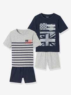 -Pack de 2 pijamas con short Flags surtidos, para niño