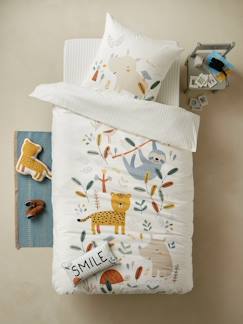 Textil Hogar y Decoración-Ropa de cama niños-Fundas nórdicas-Conjunto de funda nórdica + funda de almohada Jungle Paradise