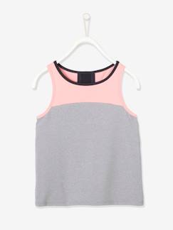 Niña-Camisetas-Camiseta deportiva de tirantes efecto top para niña