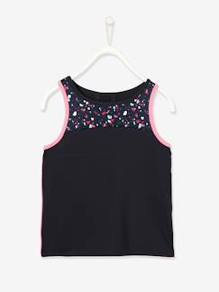 Niña-Camiseta deportiva de tirantes efecto top para niña