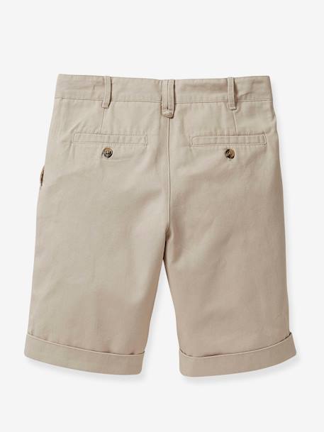 Bermudas clásicas para niño CYRILLUS AZUL OSCURO LISO+BEIGE MEDIO LISO 