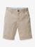 Bermudas clásicas para niño CYRILLUS AZUL OSCURO LISO+BEIGE MEDIO LISO 