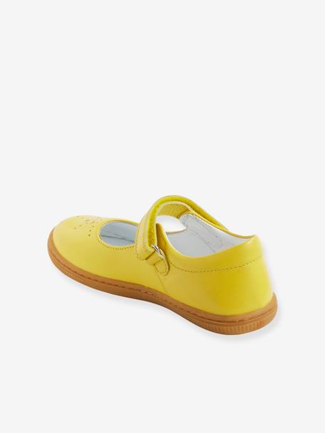 Zapatos tipo babies de piel para niña especial autonomía AMARILLO MEDIO LISO+AMARILLO OSCURO LISO+BLANCO CLARO LISO 