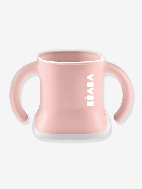 Taza de aprendizaje BEABA 'Evoluclip' 3 en 1 ROSA MEDIO LISO+VERDE CLARO LISO 