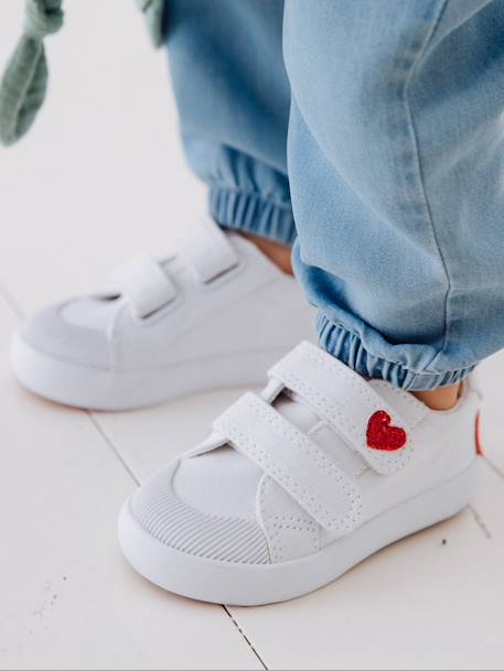 Zapatillas deportivas de lona con tiras autoadherentes bebé niña