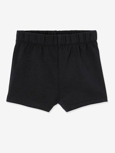 Pack de 2 shorties niña NEGRO OSCURO BICOLOR/MULTICOLO+Rosa claro liso 