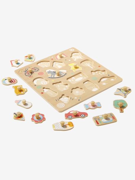 Puzzle con pivotes Happy de madera FSC® multicolor 