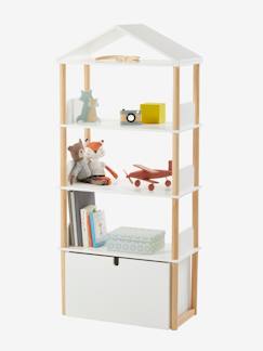 Mueble de almacenaje casita con 5 casilleros blanco - Vertbaudet