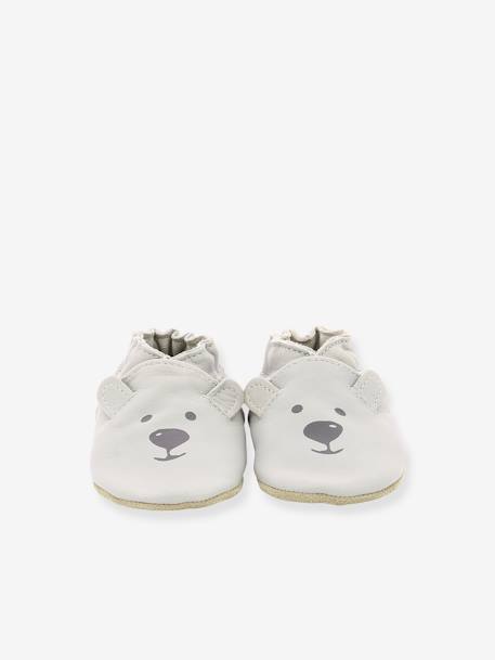 Zapatillas patucos Soft Soles Sweety Bear ROBEEZ© GRIS CLARO LISO CON MOTIVOS 