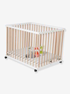 Barrera de seguridad de madera para niños beige claro liso - Vertbaudet