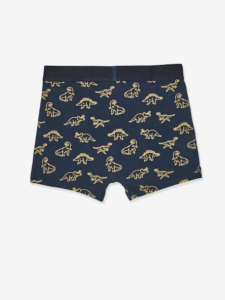 Pack de 5 boxers stretch para niño Dino AZUL OSCURO ESTAMPADO 