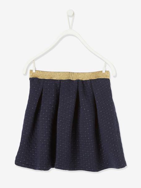 Falda de estilo patinadora con detalles irisados, para niña AZUL OSCURO LISO CON MOTIVOS 