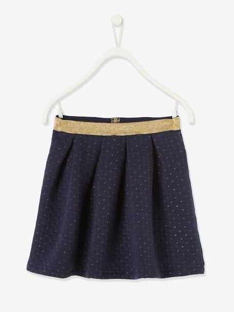 Falda de estilo patinadora con detalles irisados, para niña AZUL OSCURO LISO CON MOTIVOS 