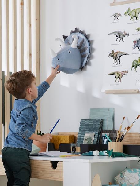 Decoración de pared Triceratops GRIS CLARO LISO CON MOTIVOS 