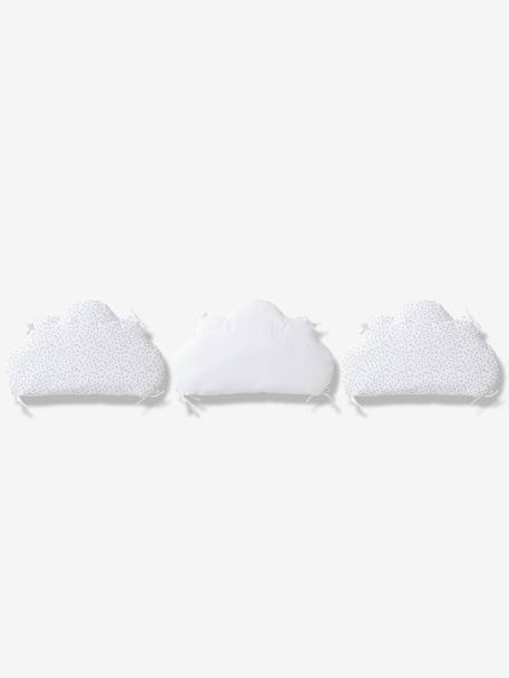 Protector de cuna modular Nuage d'Etoiles BLANCO CLARO LISO CON MOTIVOS 