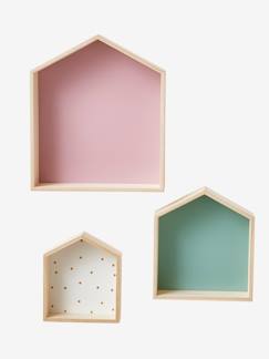 Ideas de Decoración - Su universo de 6 - 10 años-Pack de 3 estanterías casitas