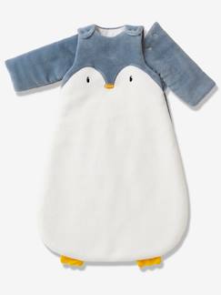 Textil Hogar y Decoración-Ropa de cuna-Saquitos-Saquito de microfibra con mangas desmontables Pingüino