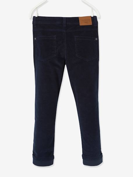 Pantalón slim de pana, para niño AZUL OSCURO LISO CON MOTIVOS+BEIGE MEDIO LISO CON MOTIVOS 