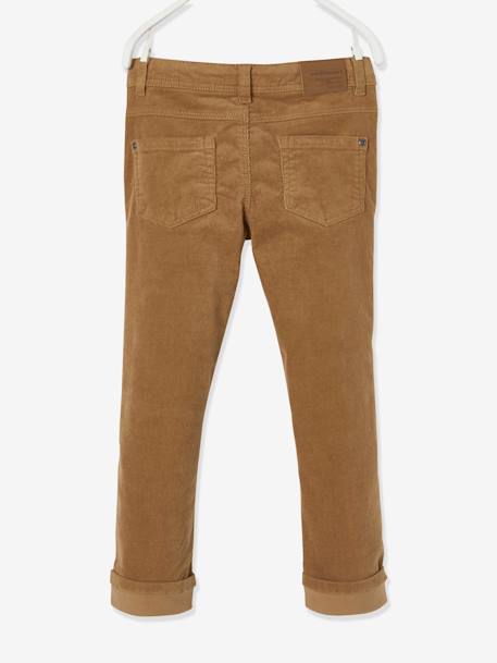 Pantalón slim de pana, para niño AZUL OSCURO LISO CON MOTIVOS+BEIGE MEDIO LISO CON MOTIVOS 