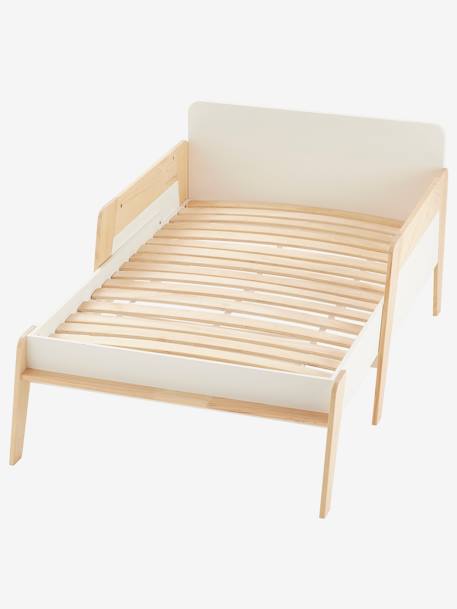 Cama infantil evolutiva 3 tamaños Línea Retro BLANCO CLARO LISO 