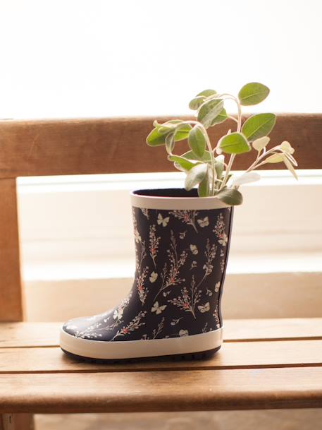 Botas de agua de caucho, para niña AZUL OSCURO ESTAMPADO 