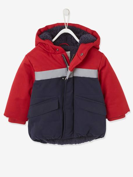 Bebé-Abrigos, monos piloto-Chaqueta acolchada colorblock para bebé niño