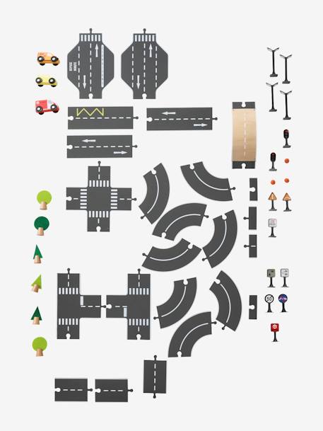 Circuito de coche de madera FSC® multicolor 