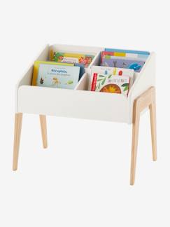 Mueble de almacenaje para libros y juguetes blanco claro liso con adorno -  Vertbaudet