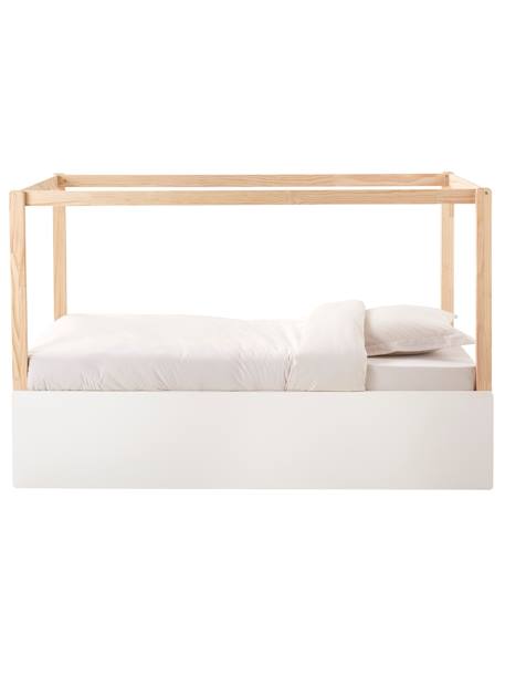 Cama media altura Zig-Zag BLANCO CLARO LISO 