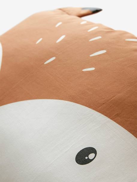 Funda de almohada para bebé Baby Fox MARRON MEDIO LISO 