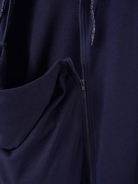 Sudadera evolutiva para embarazo y postparto AZUL OSCURO LISO 