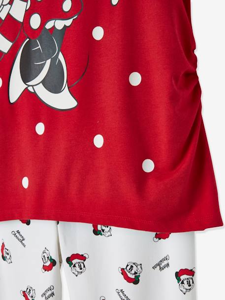 Pijama de Navidad para embarazo Disney® Minnie ROJO MEDIO LISO 