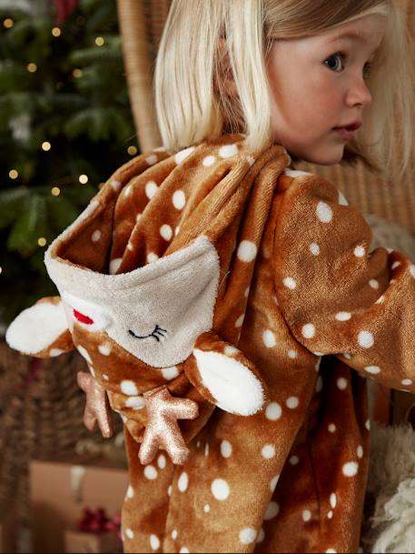 Pelele 'Reno de Navidad' efecto peluche MARRON MEDIO ESTAMPADO 