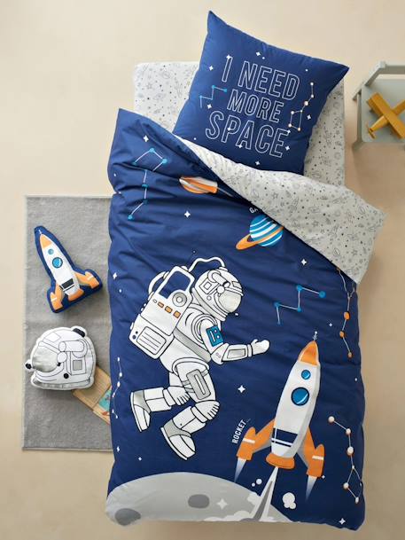 Sábana bajera infantil INTERGALACTIC Gris claro estampado 