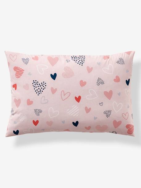 Conjunto de funda nórdica + funda de almohada infantil Corazones en Fiesta, Basics ROSA CLARO ESTAMPADO 