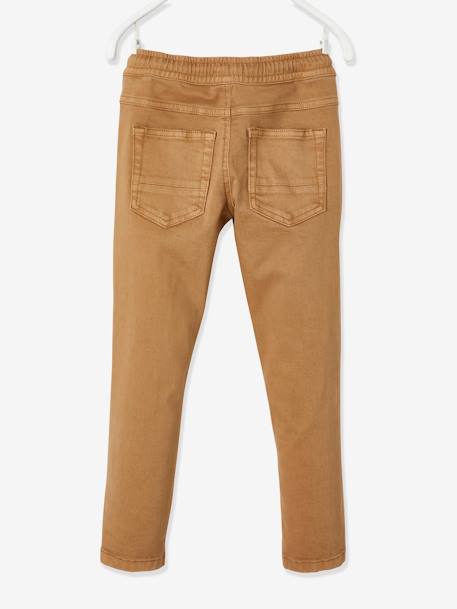 Pantalón a color fácil de vestir, para niño azul oscuro+BEIGE MEDIO LISO CON MOTIVOS 