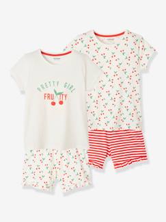 Lotes y packs-Niña-Pack de 2 pijamas con shorts Cereza