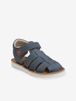 Calzado-Calzado niño (23-38)-Sandalias y Chanclas-Sandalias de piel con tiras autoadherentes, para niño